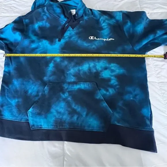 Champion Blue Tie-Dye Men's Women's Kids Hoodie size XXL - Picture 7 of 9
